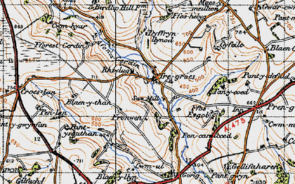 Old map of Tregroes in 1947