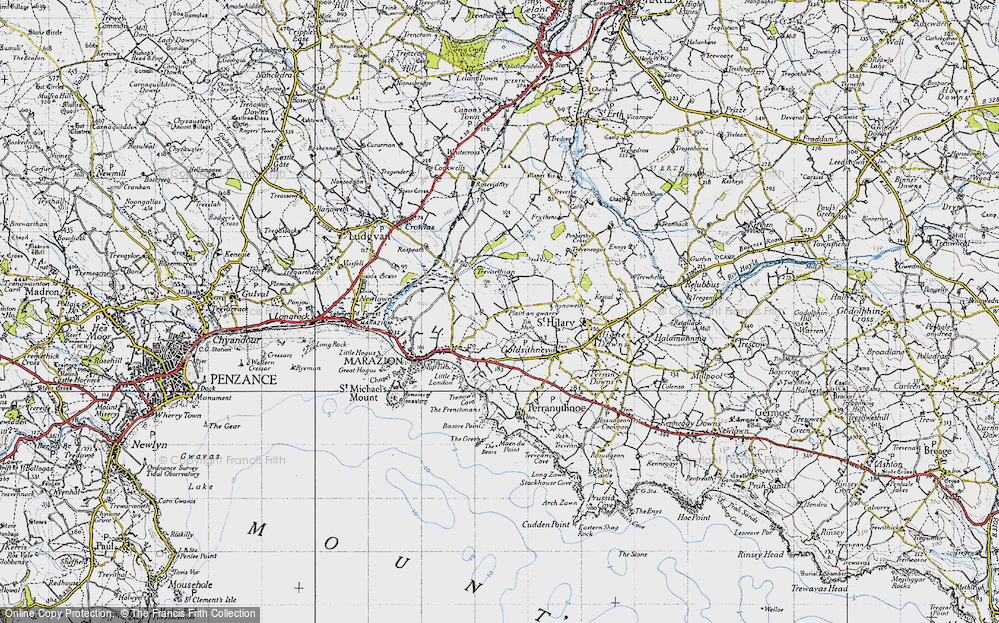 Old Map of Tregurtha Downs, 1946 in 1946
