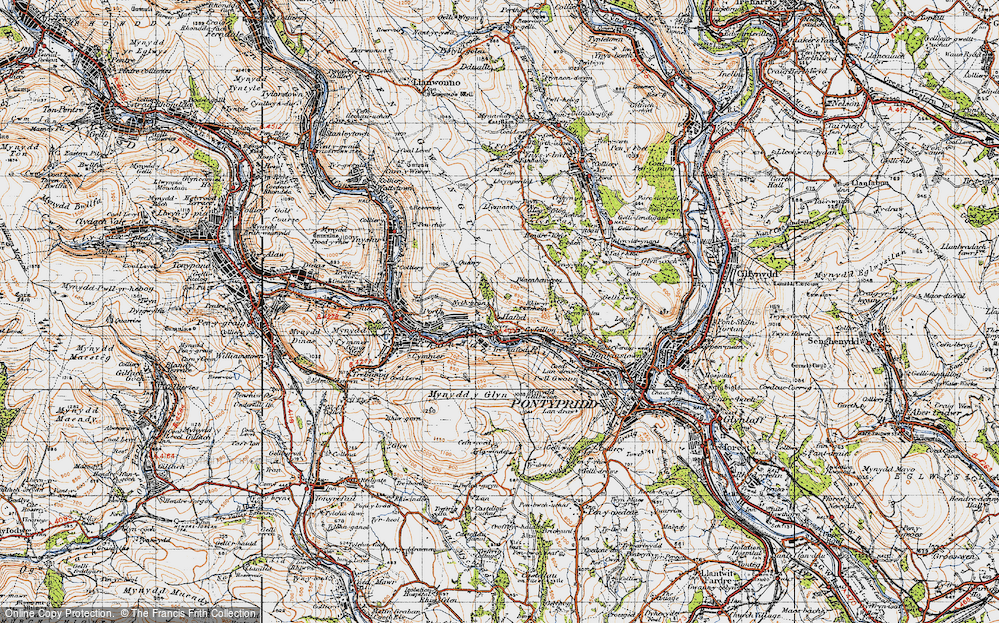 Old Map of Trehafod, 1947 in 1947