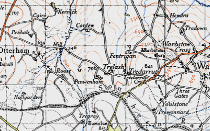 Old map of Youlstone in 1946
