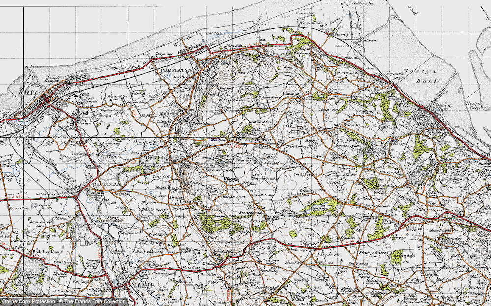 Old Map of Trelawnyd, 1947 in 1947