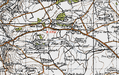 Old map of Trelawnyd in 1947