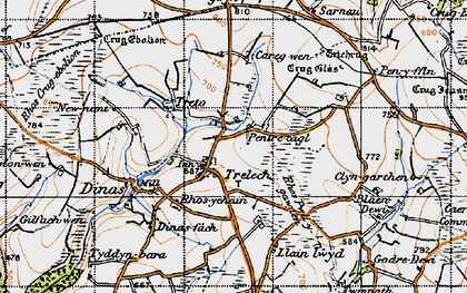 Old map of Trelech in 1946