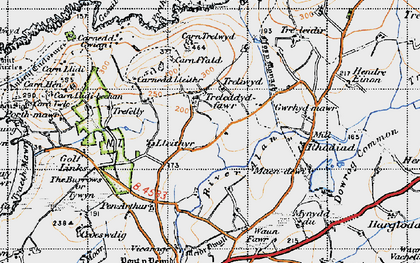 Old map of Trelewyd in 1946