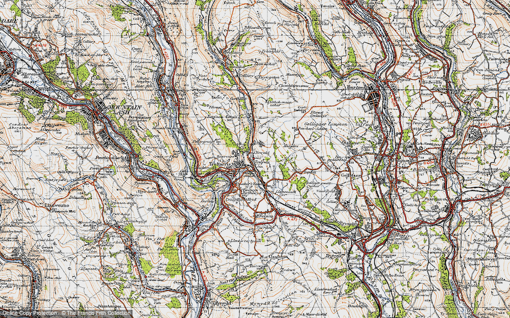 Old Map of Trelewis, 1947 in 1947