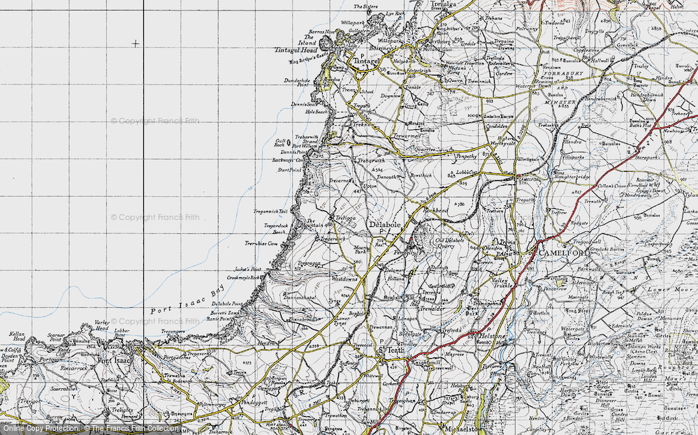 Old Map of Treligga, 1946 in 1946