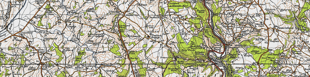 Old map of Trelleck Grange in 1946