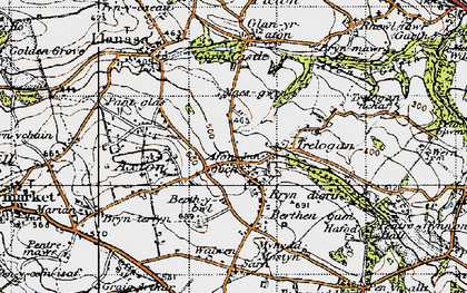 Old map of Trelogan in 1947