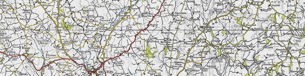 Old map of Treloquithack in 1946