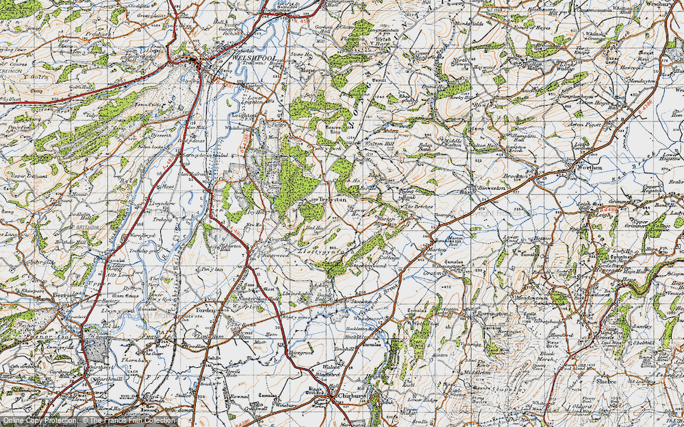 Old Map of Trelystan, 1947 in 1947