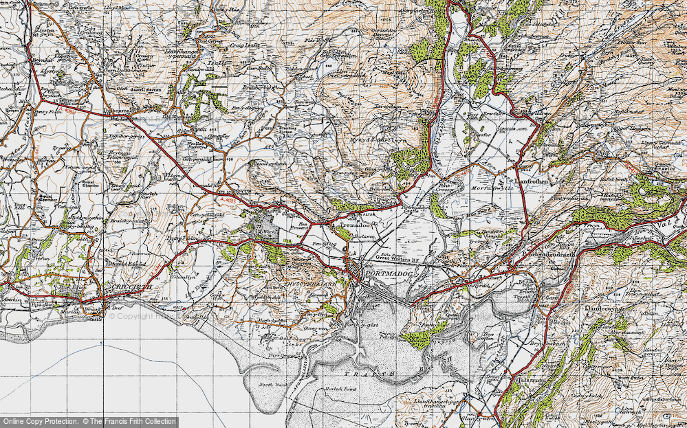 Old Map of Tremadog, 1947 in 1947