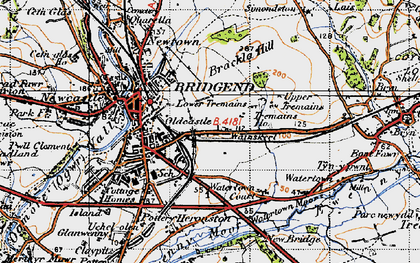 Old map of Tremains in 1947