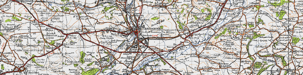 Old map of Tremains in 1947