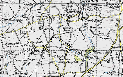 Old map of Tremar in 1946