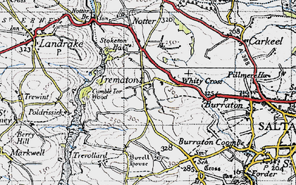 Old map of Trematon in 1946