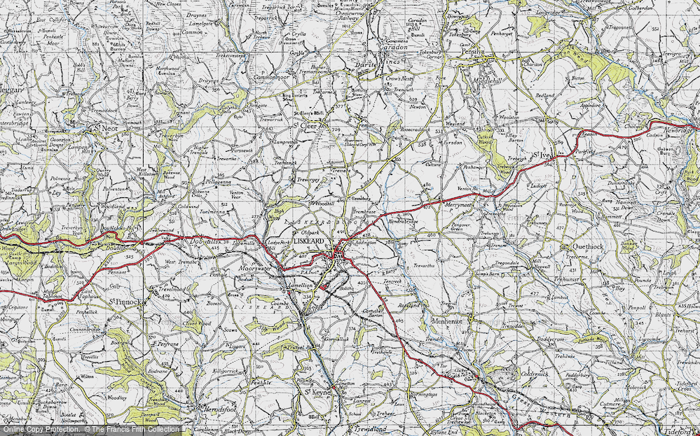 Old Map of Trembraze, 1946 in 1946