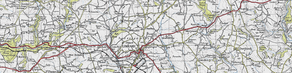 Old map of Trembraze in 1946