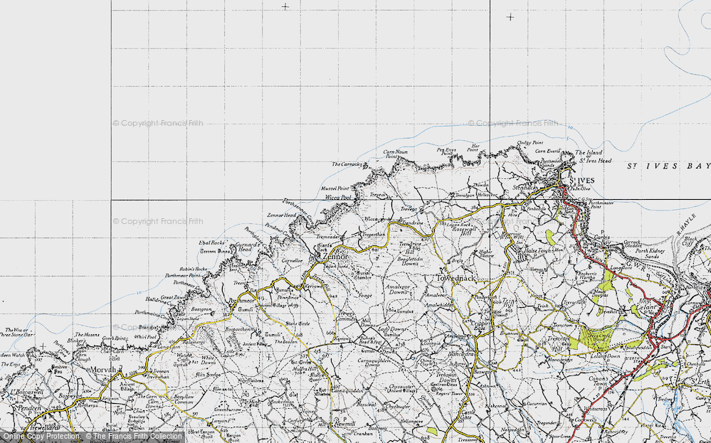Old Map of Tremedda, 1946 in 1946