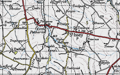 Old map of Trenance in 1946
