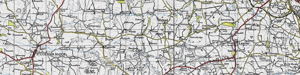 Old map of Trenance in 1946