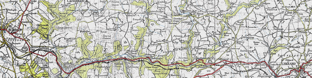 Old map of Trenay in 1946