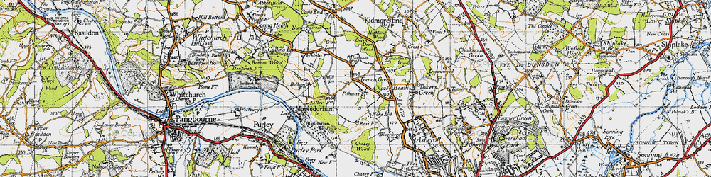 Old map of Trench Green in 1947
