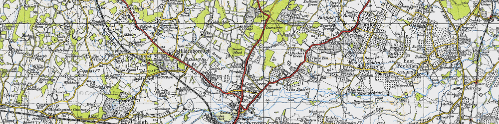 Old map of Trench Wood in 1946