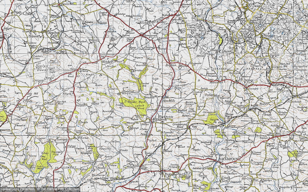 Old Map of Trendeal, 1946 in 1946