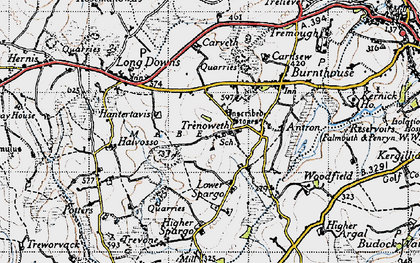 Old map of Trenoweth in 1946