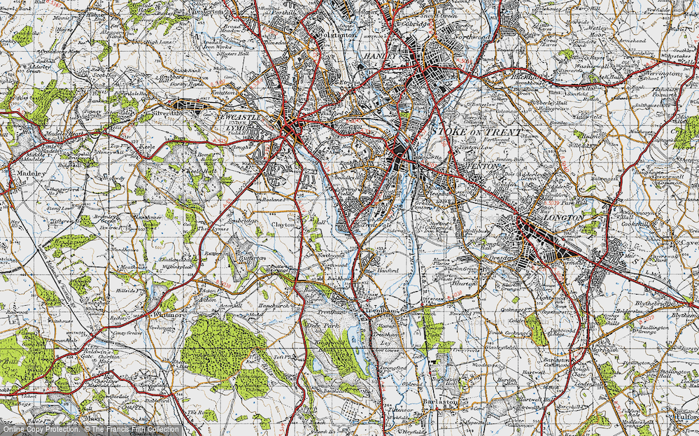 Old Map of Trent Vale, 1946 in 1946