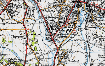 Old map of Trent Vale in 1946
