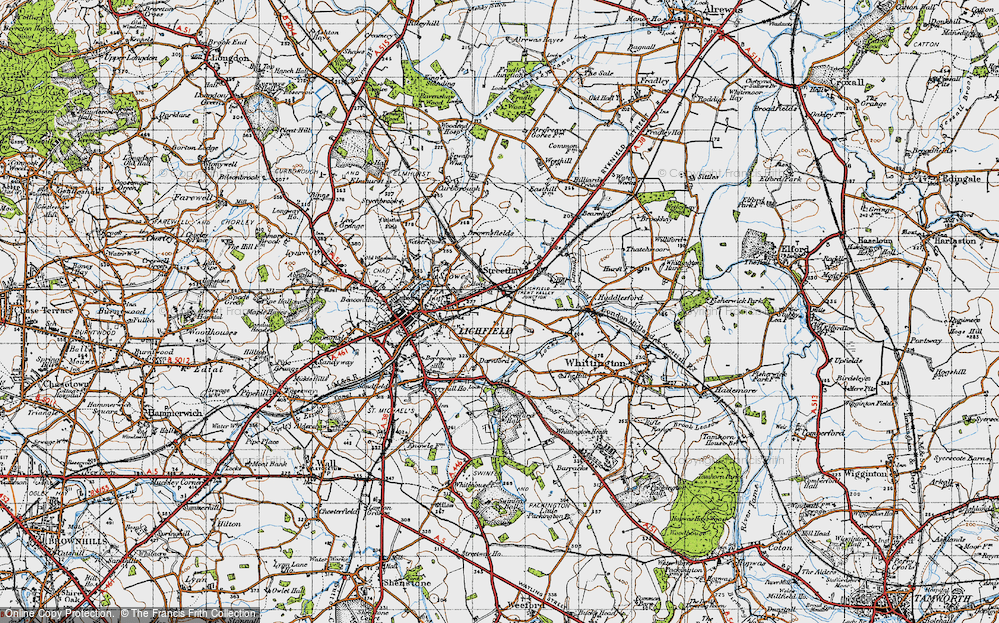 Old Map of Trent Valley, 1946 in 1946