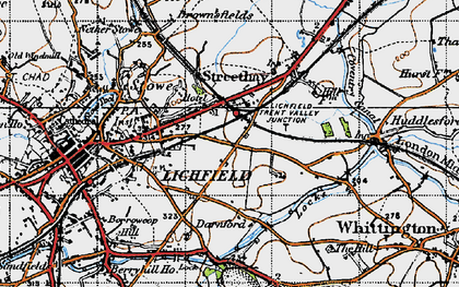 Old map of Trent Valley in 1946