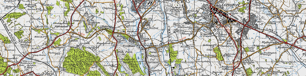 Old map of Trentham in 1946