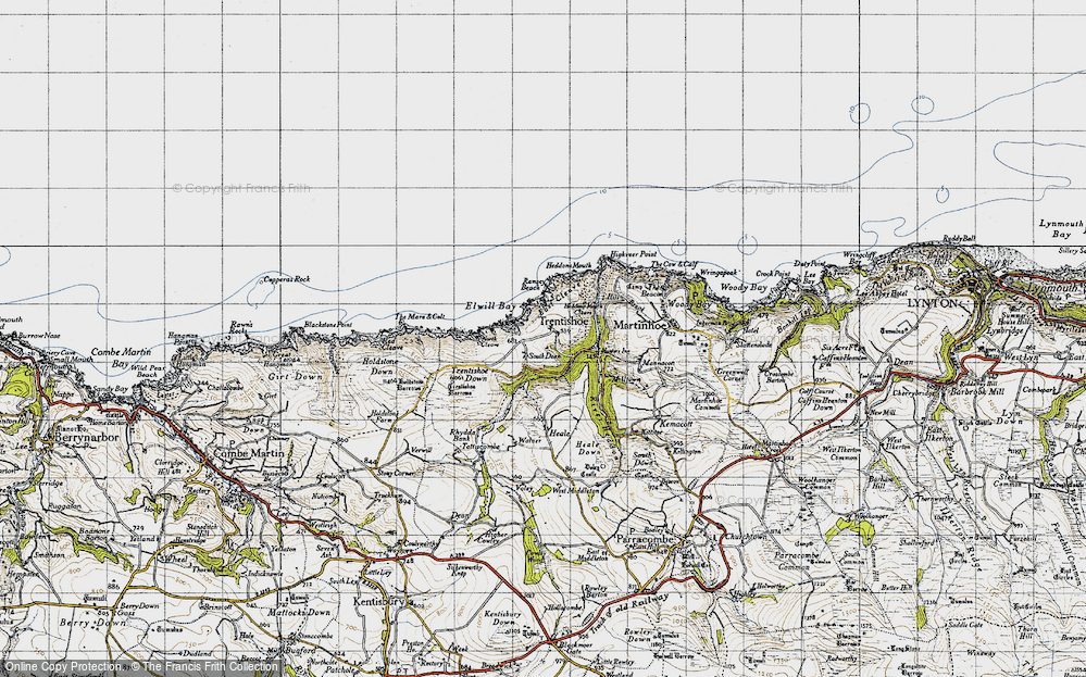 Old Map of Trentishoe, 1946 in 1946