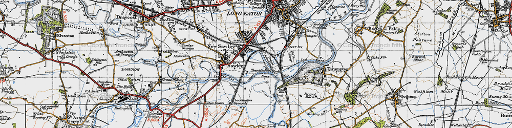 Old map of Trentlock in 1946