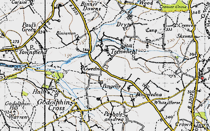 Old map of Trenwheal in 1946