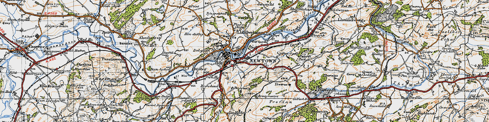 Old map of Treowen in 1947