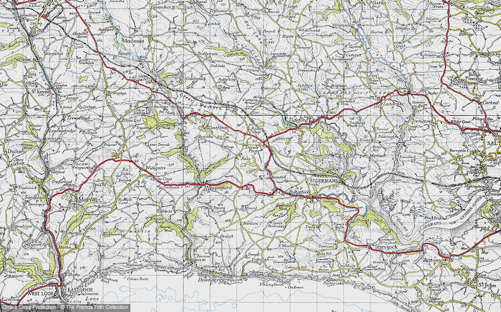 Old Map of Trerulefoot, 1946 in 1946