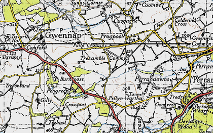 Old map of Tresamble in 1946