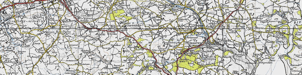 Old map of Tresamble in 1946
