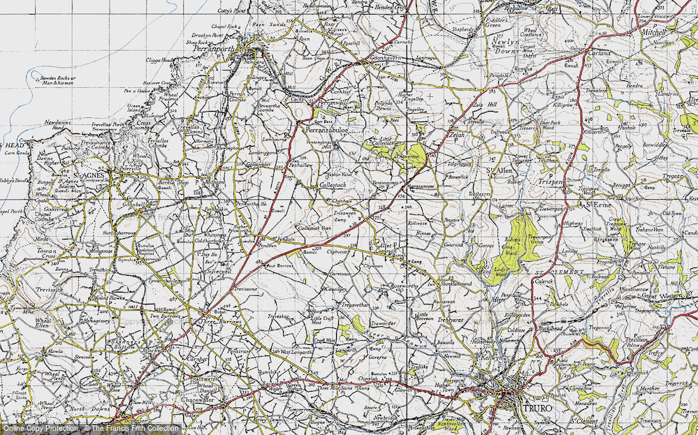 Old Map of Tresawsen, 1946 in 1946