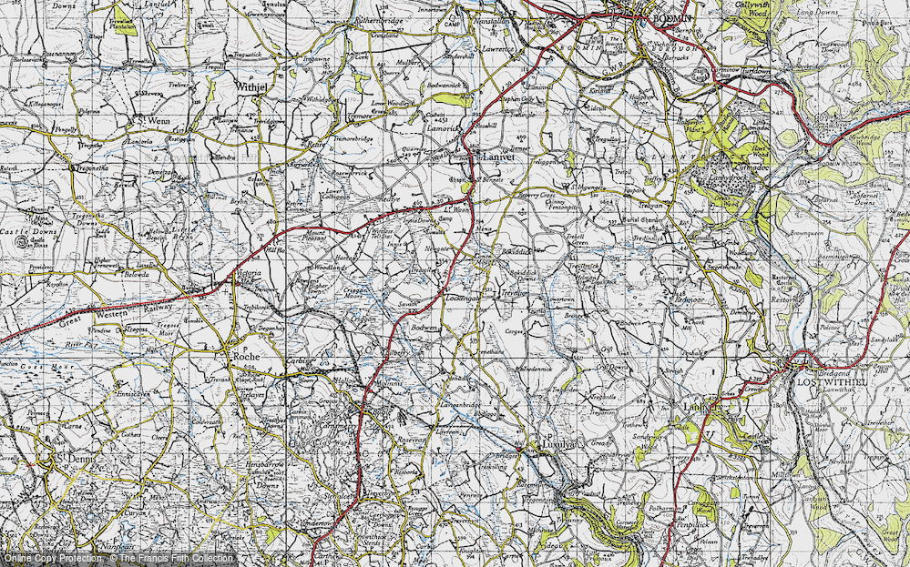 Old Map of Trescoll, 1946 in 1946