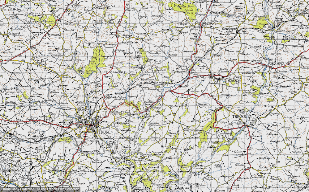 Old Map of Tresillian, 1946 in 1946