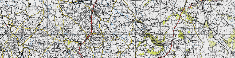 Old map of Treskilling in 1946
