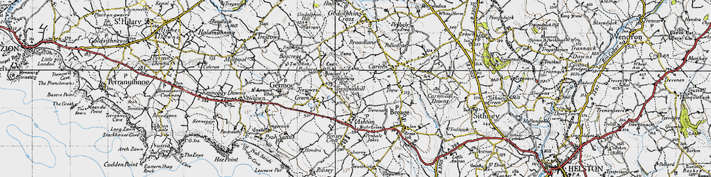 Old map of Tresoweshill in 1946
