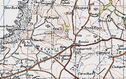 Old map of Baypark in 1946