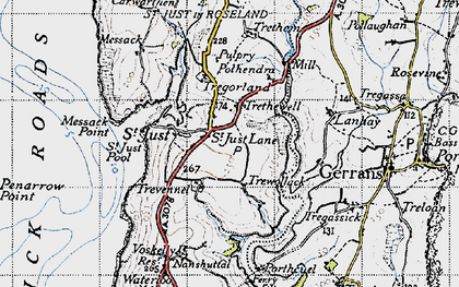 Old map of Trethewell in 1946