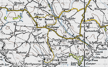 Old map of Trethewey in 1946