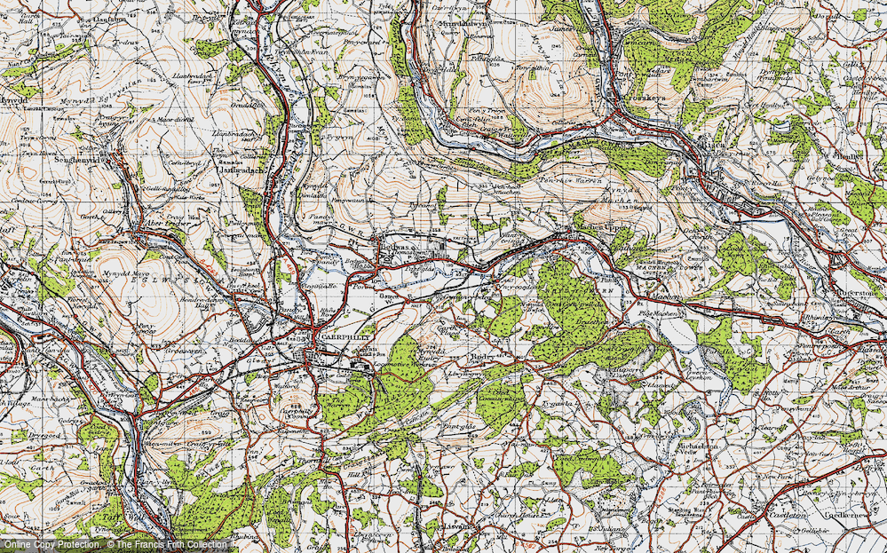 Old Map of Trethomas, 1947 in 1947